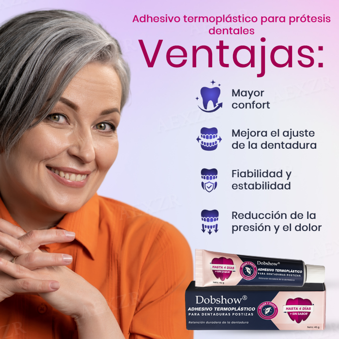 Dobshow® Adhesivo Termoplástico para Dentaduras Postizas