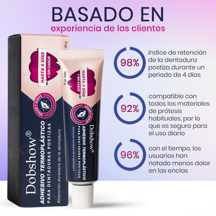 Dobshow® Adhesivo Termoplástico para Dentaduras Postizas