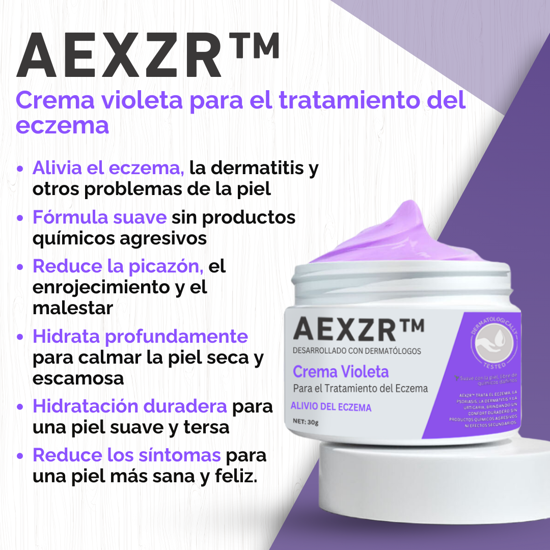 AEXZR™ Crema Violeta para el Tratamiento del Eczema