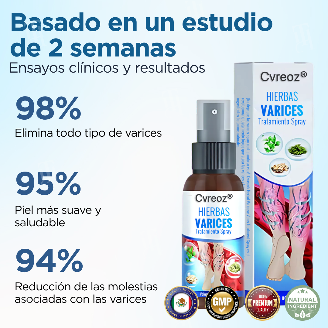 Cvreoz® Hierbas Varices Tratamiento Spray