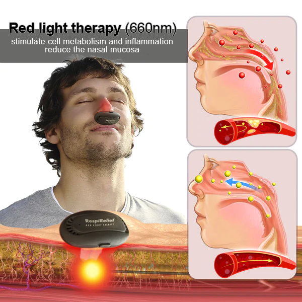 Nurbini™ RespiRelief Red Light Nasal Therapy Device