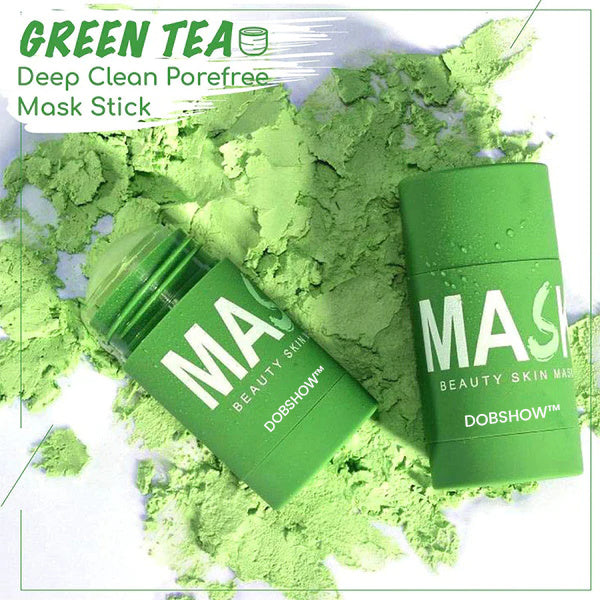 🌿 Dobshow™ Green Tea Clay Mask Stick: 🍃 Tame Oil, Banish Blackheads, and Shrink Pores! ✨💚