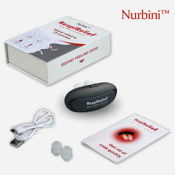 Nurbini™ RespiRelief Red Light Nasal Therapy Device