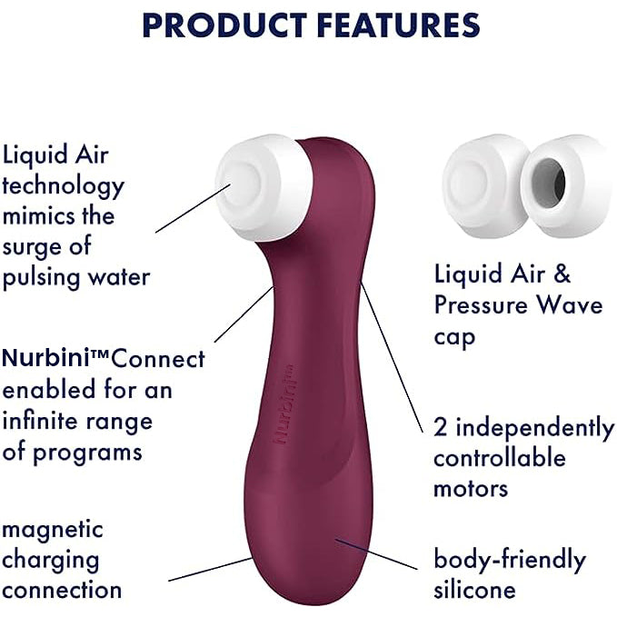 Nurbini™ Pro 2 Generation-Air-Pulse Clitoris Stimulating Vibrator with Liquid-Air Technology